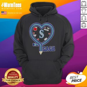 Alternative view of Nice Seattle Mariners Baseball Love Teaching Heart 2025 T-Shirt