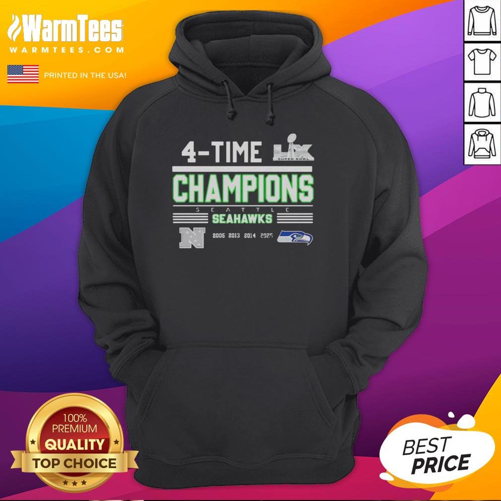 Nice Seattle Seahawks 4 Time NFC West Division Champions 2025 Super Bowl Lx T-Shirt - Image 2