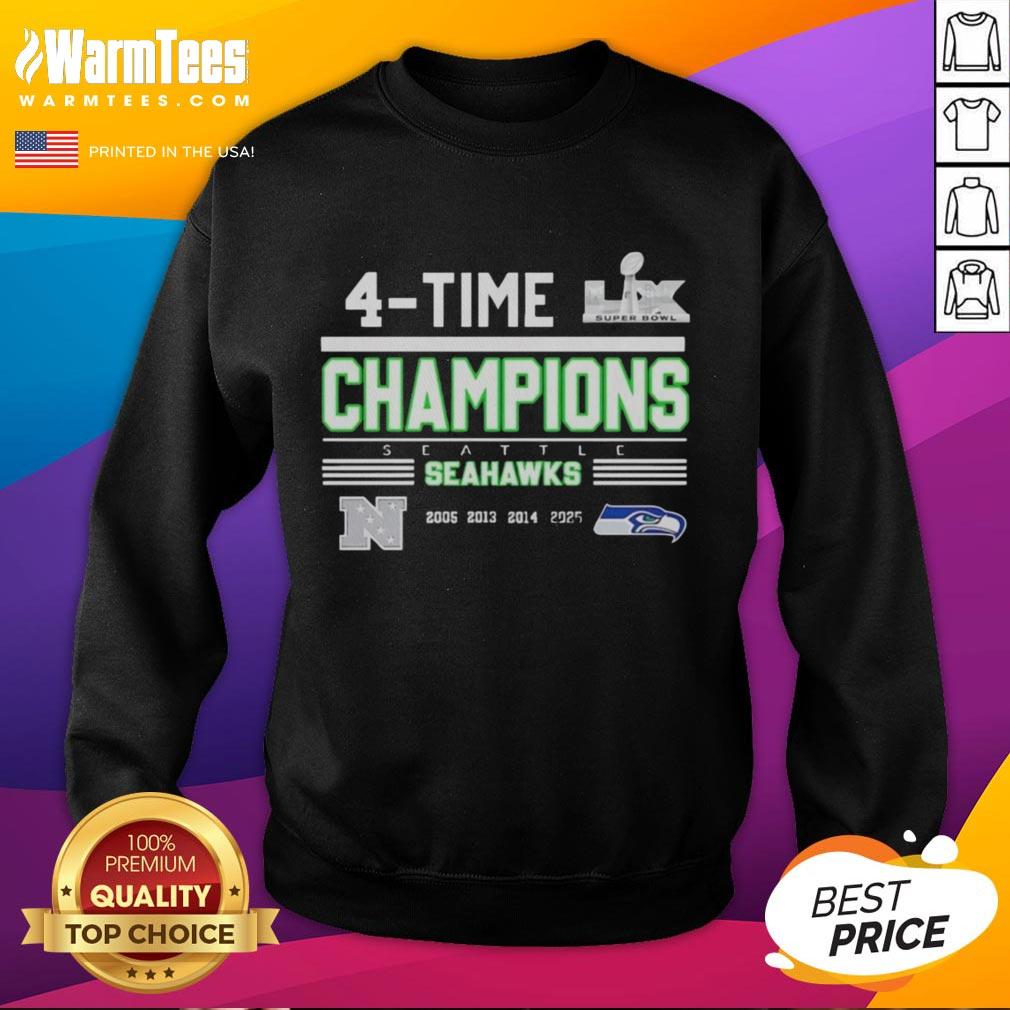 Nice Seattle Seahawks 4 Time NFC West Division Champions 2025 Super Bowl Lx T-Shirt - Image 5