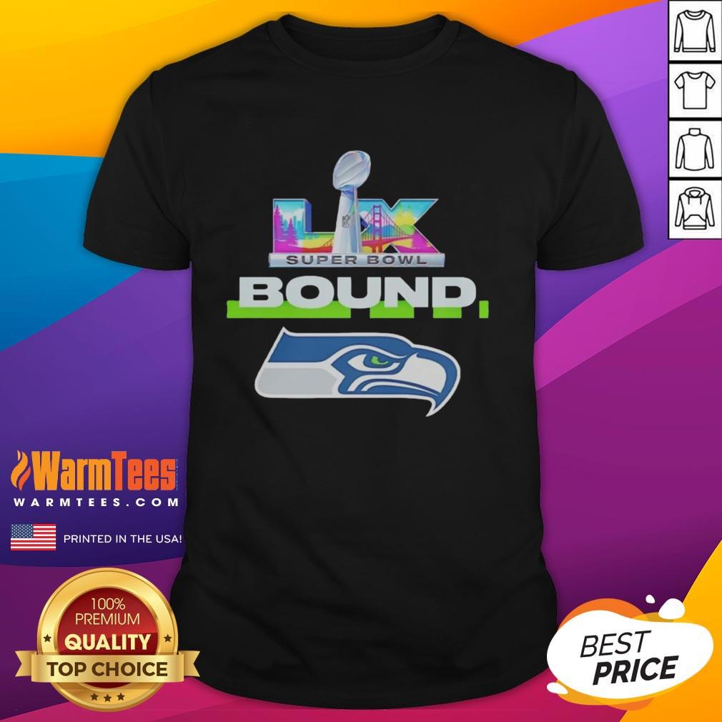 Nice Seattle Seahawks NFC Champions Super Bowl Lx Bound Big Logo T-Shirt