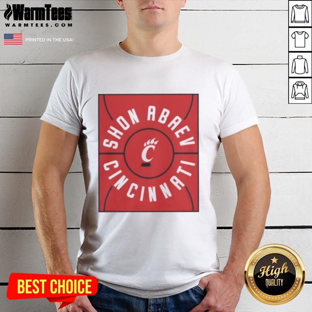 Nice Shon Abaev Full Court Cincinnati Bearcats Basketball T-Shirt