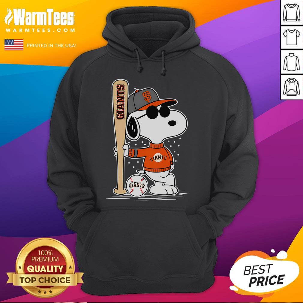 Nice Snoopy Standing Pose San Francisco Giants Baseball T-Shirt - Image 2