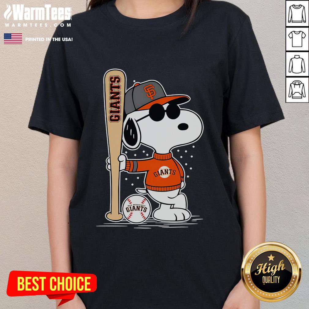 Nice Snoopy Standing Pose San Francisco Giants Baseball T-Shirt - Image 3