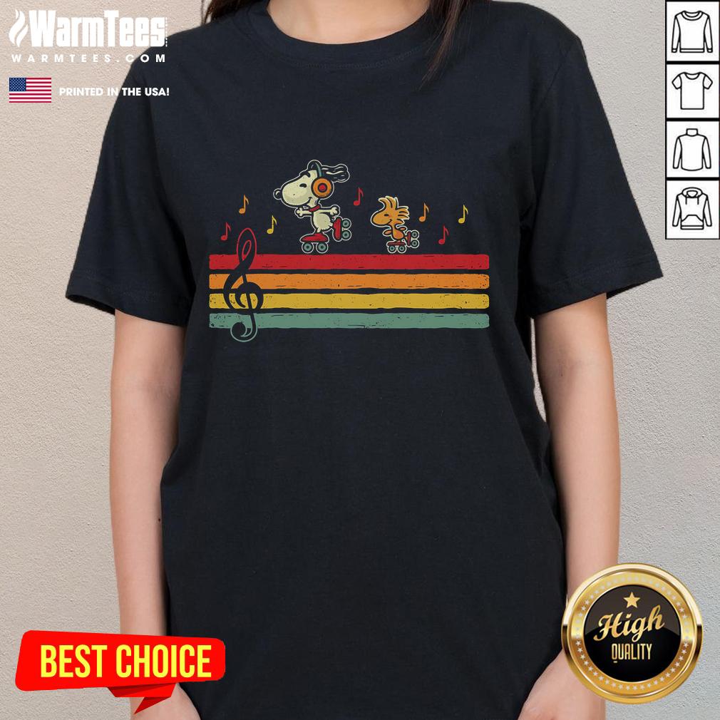 Nice Snoopy Woodstock Retro Beats T-Shirt - Image 3