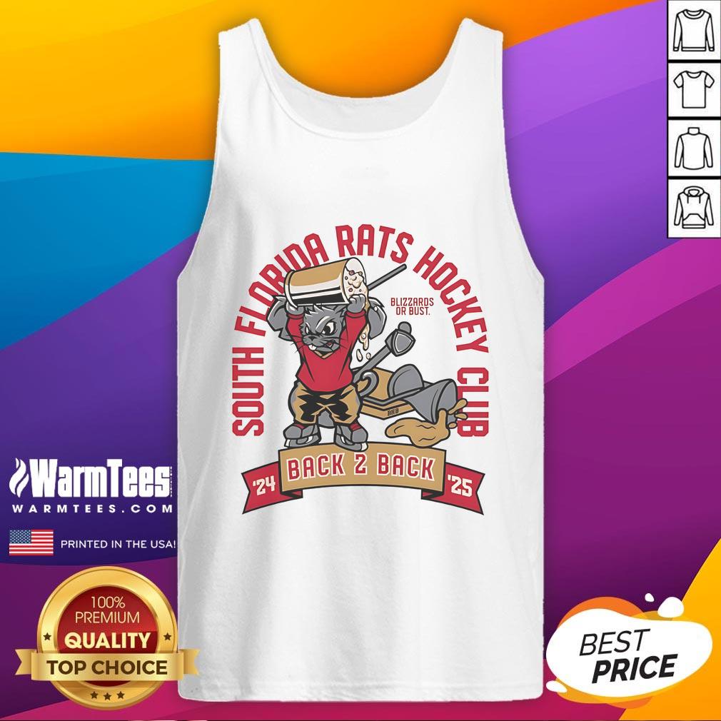Nice South Florida Rats Hockey Club Back 2 Back 24-25 Mascot T-Shirt - Image 4