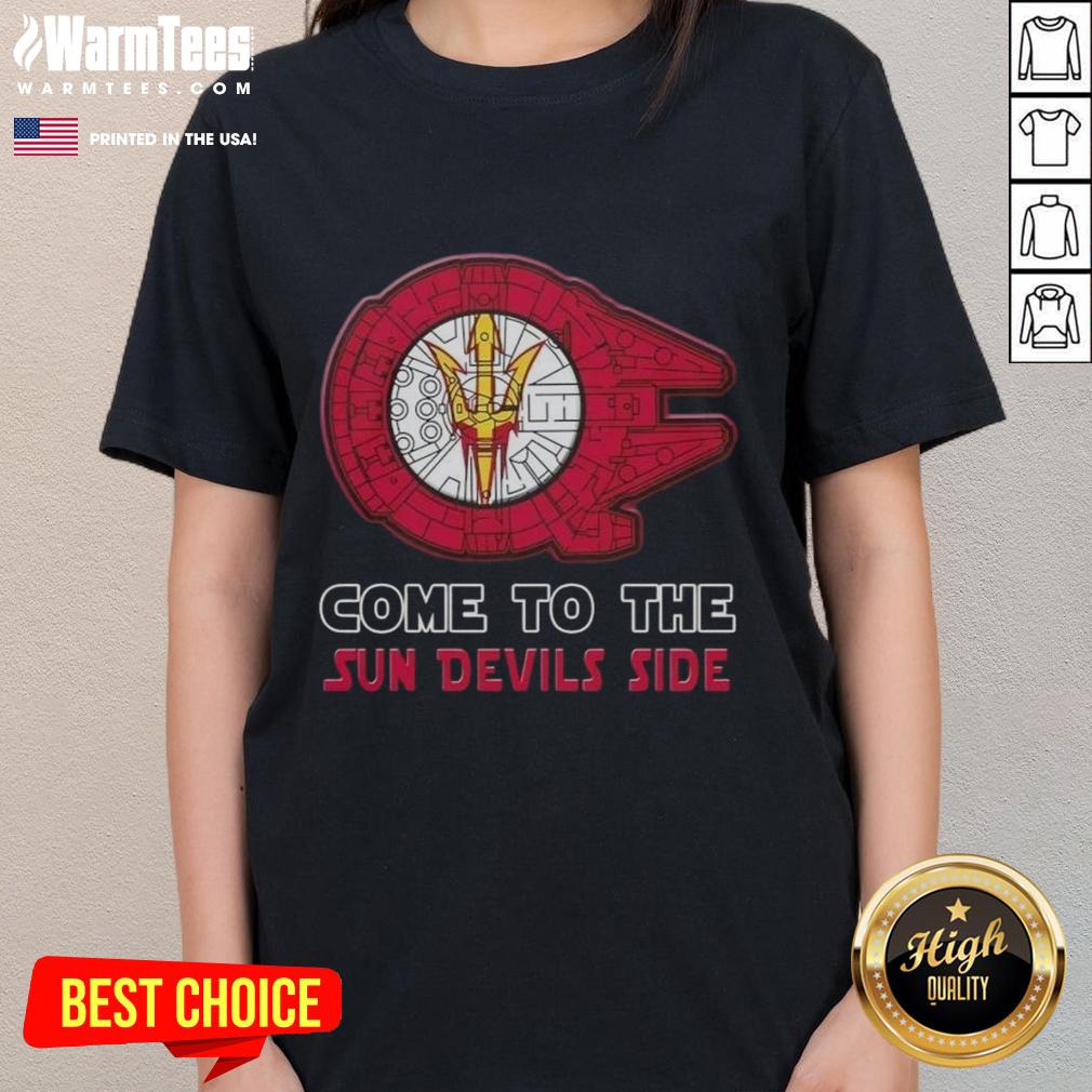 Nice Star Wars Come To The Arizona State Sun Devils Side T-Shirt - Image 3