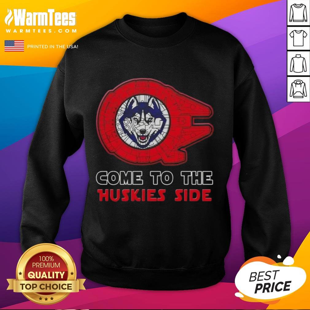 Nice Star Wars Come To The Connecticut Huskies Side T-Shirt - Image 5