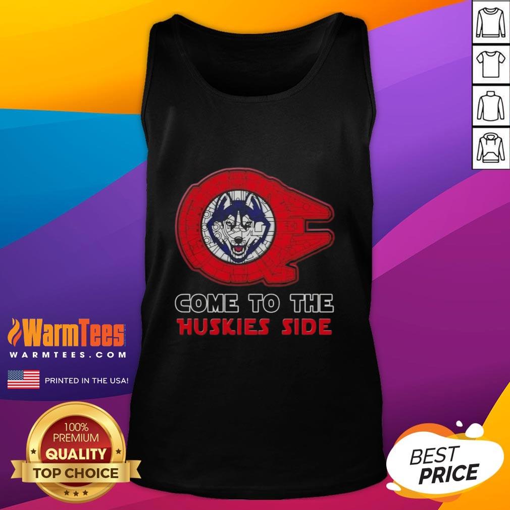 Nice Star Wars Come To The Connecticut Huskies Side T-Shirt - Image 4