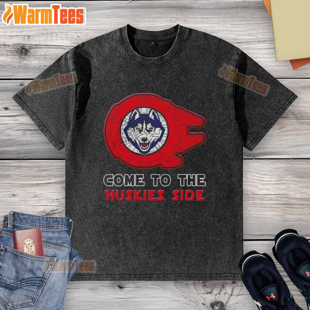 Nice Star Wars Come To The Connecticut Huskies Side T-Shirt - Image 6