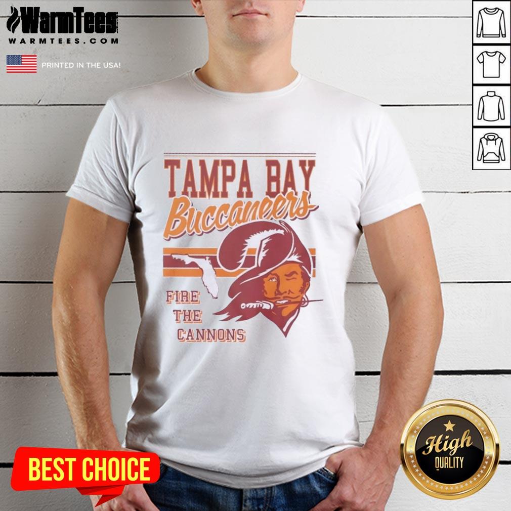 Nice Tampa Bay Buccaneers Fire The Cannons Spirit Script T-Shirt