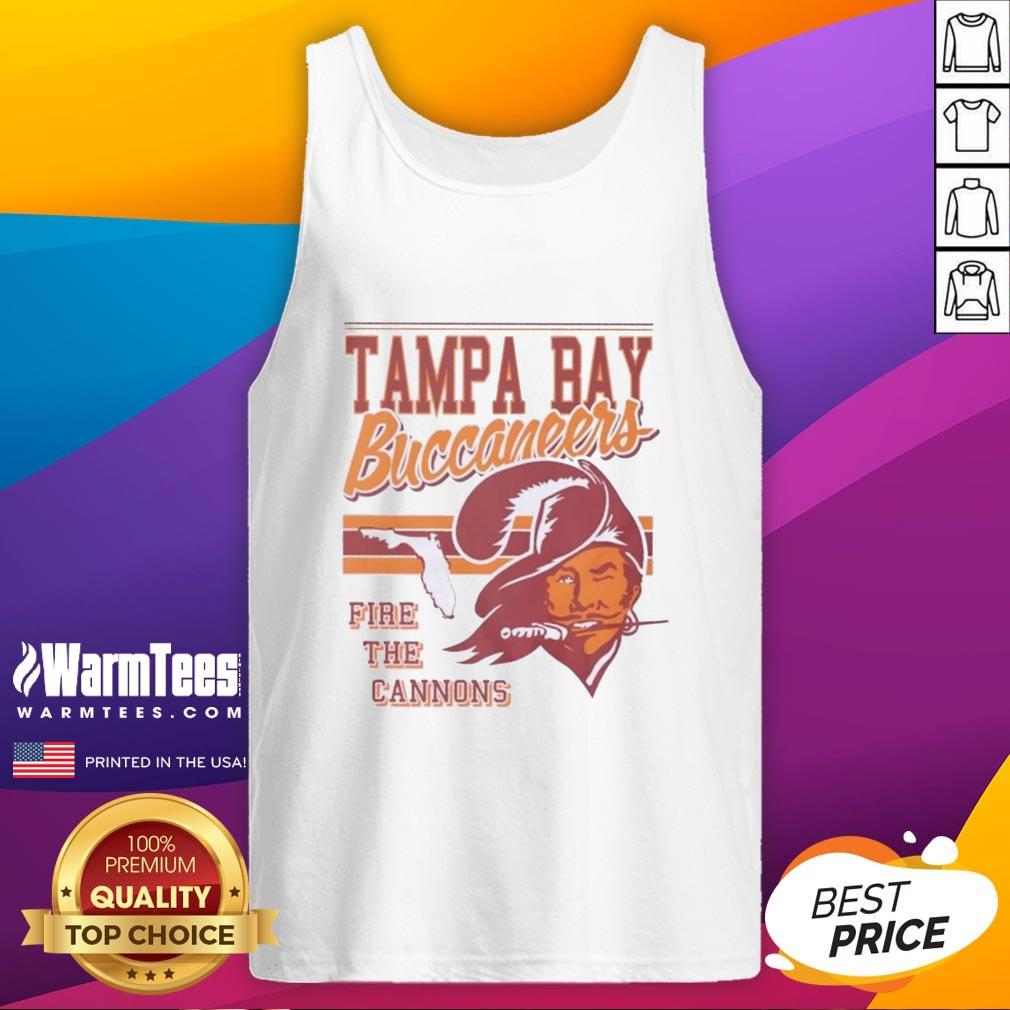 Nice Tampa Bay Buccaneers Fire The Cannons Spirit Script T-Shirt - Image 4