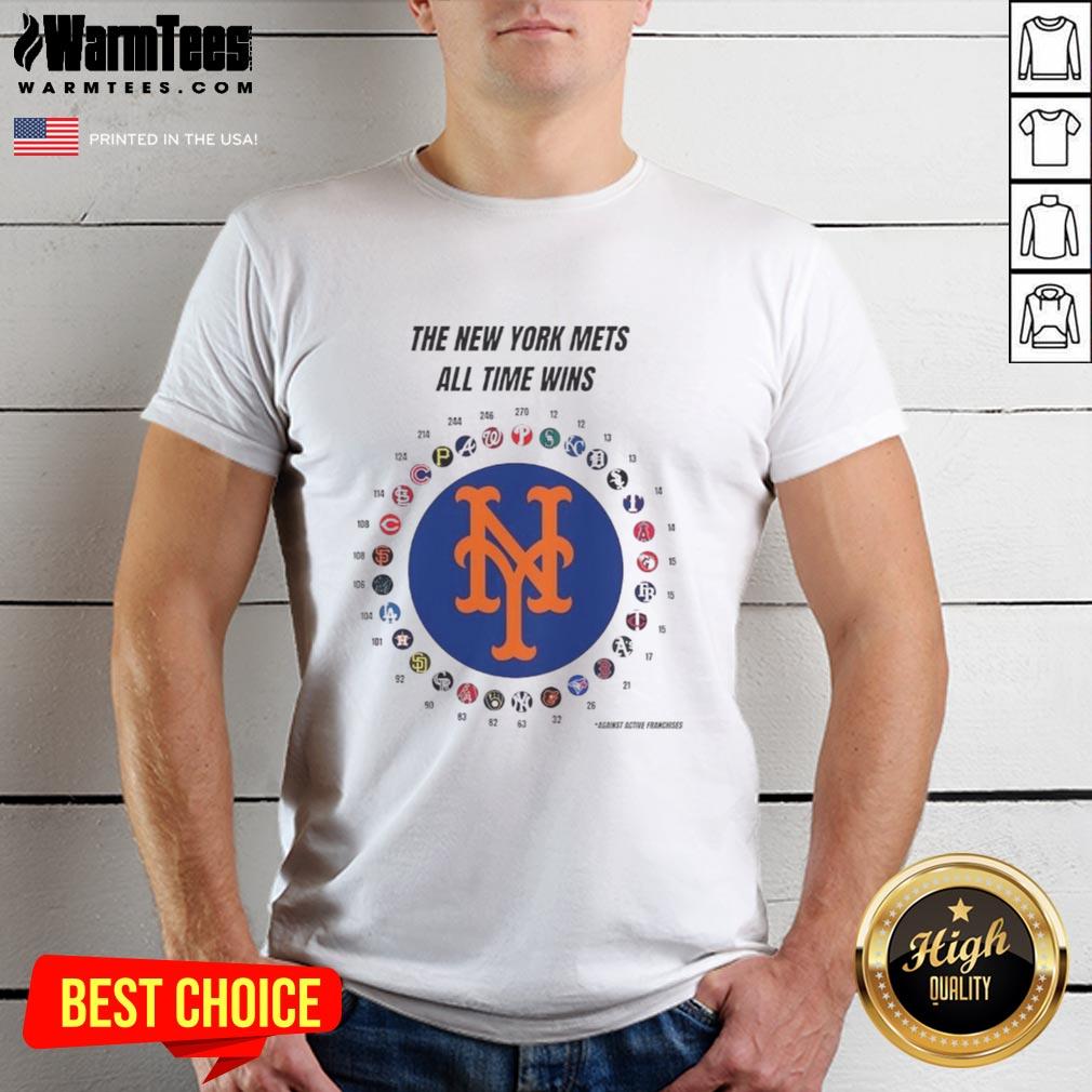 Nice The New York Mets MLB All Time Wins T-Shirt