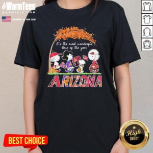 Alternative view of Nice The Peanuts Arizona Sports It's The Most Wonderful Time Of The Year T-Shirt