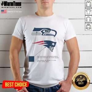 Nice The Seattle Seahawks And New England Patriots Both Use Blue 002244 In Their Logos T-Shirt