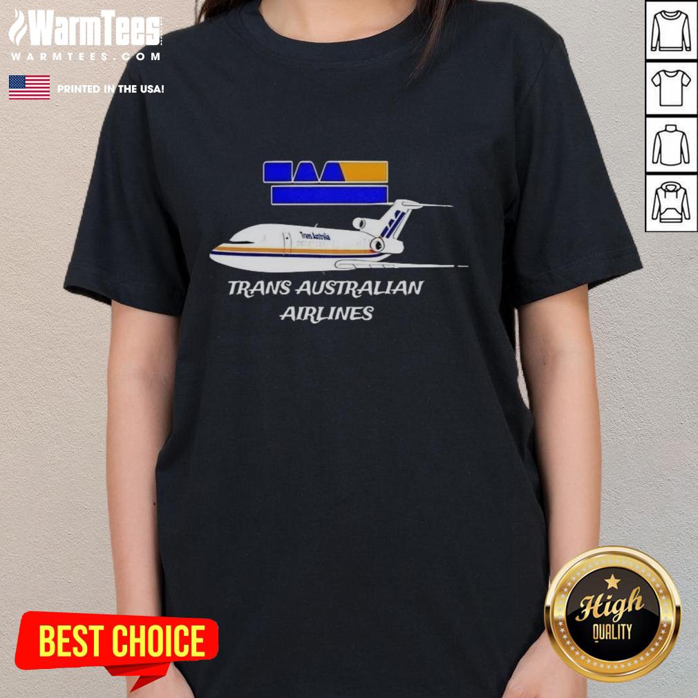 Nice Trans Australian Airlines Logo And Plane T-Shirt - Image 3