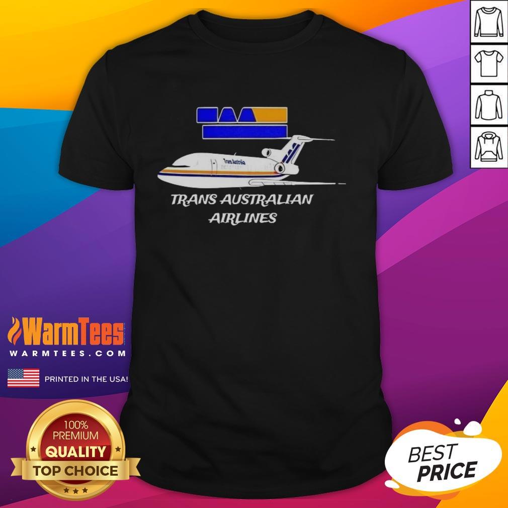 Nice Trans Australian Airlines Logo And Plane T-Shirt