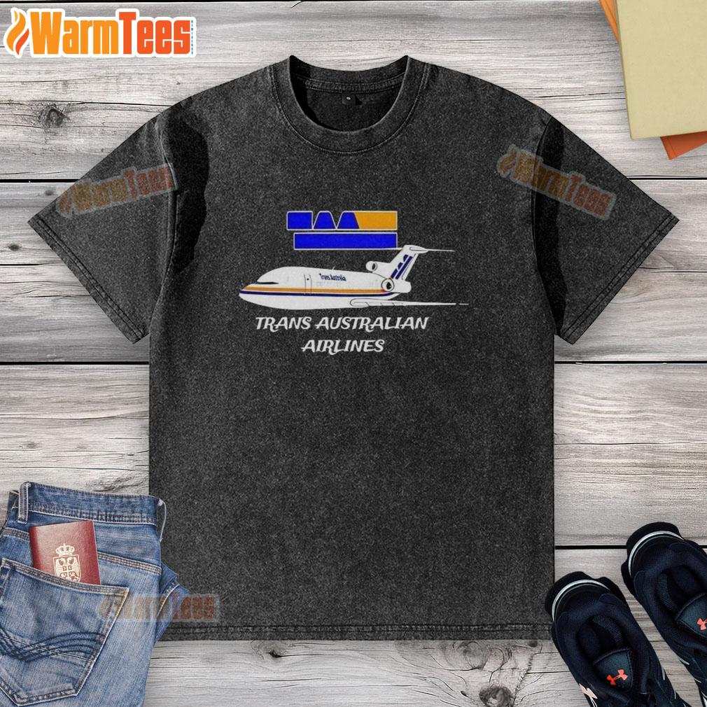 Nice Trans Australian Airlines Logo And Plane T-Shirt - Image 6