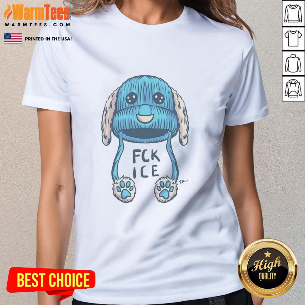 Nice Travis Knight Fuck Ice Blue Beanie T-Shirt - Image 3
