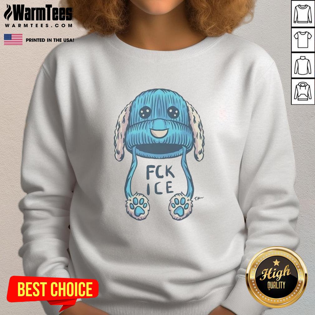 Nice Travis Knight Fuck Ice Blue Beanie T-Shirt - Image 5