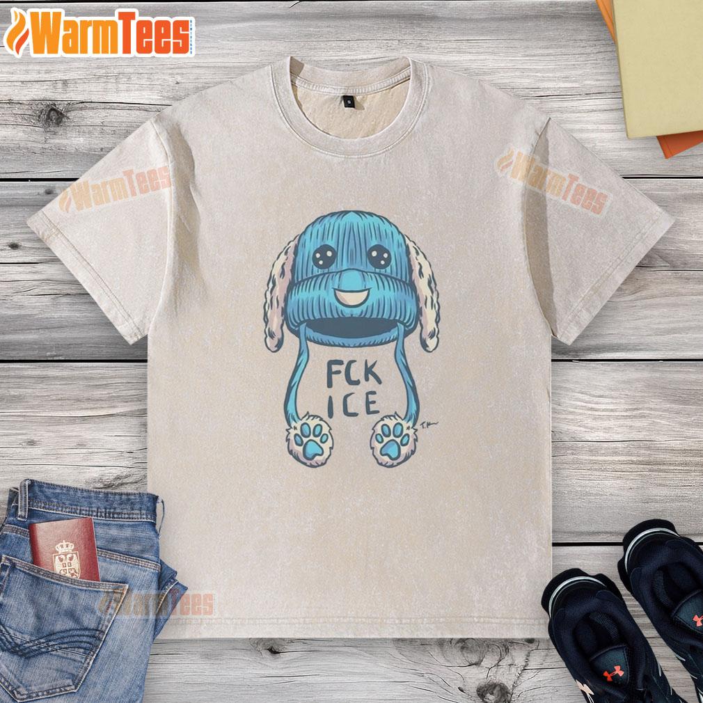 Nice Travis Knight Fuck Ice Blue Beanie T-Shirt - Image 6
