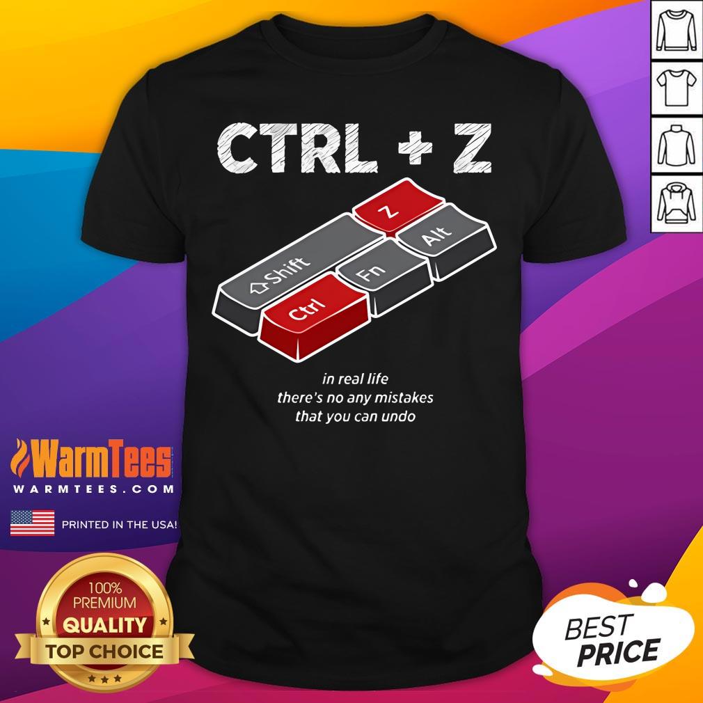 Nice Undo Control Z Computer Shortcuts T-Shirt