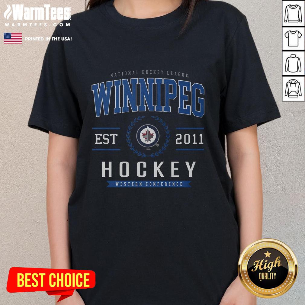 Nice Winnipeg Jets Hockey Legacy Crest T-Shirt - Image 3