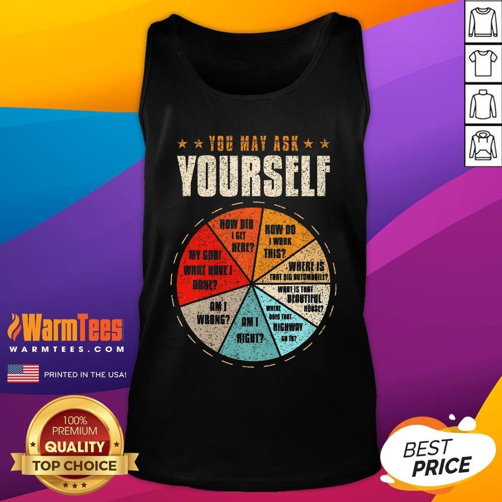 Nice You May Ask Yourself 80s Old School Audiotape Vintage Disco T-Shirt - Image 5