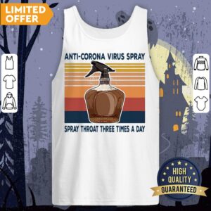 Alternative view of Official Anti Corona Virus Spray Spray Throat Three Times A Day Vintage Retro Shirt