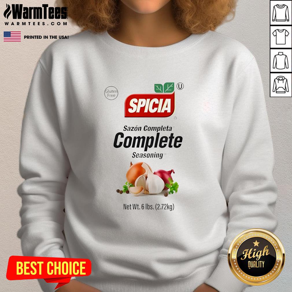 Official Gluten Free Spicia Sazon Completa Complete Seasoning Net Wt 6 Lbs 2 72kg 2024 T-Shirt - Image 4