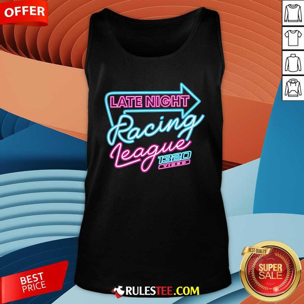 Official 1320video Late Night Racing League Neon T-Shirt - Image 5