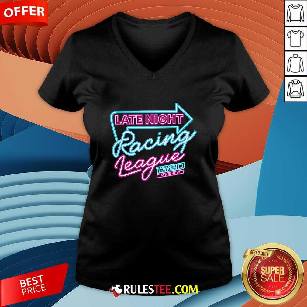 Official 1320video Late Night Racing League Neon T-Shirt - Image 4
