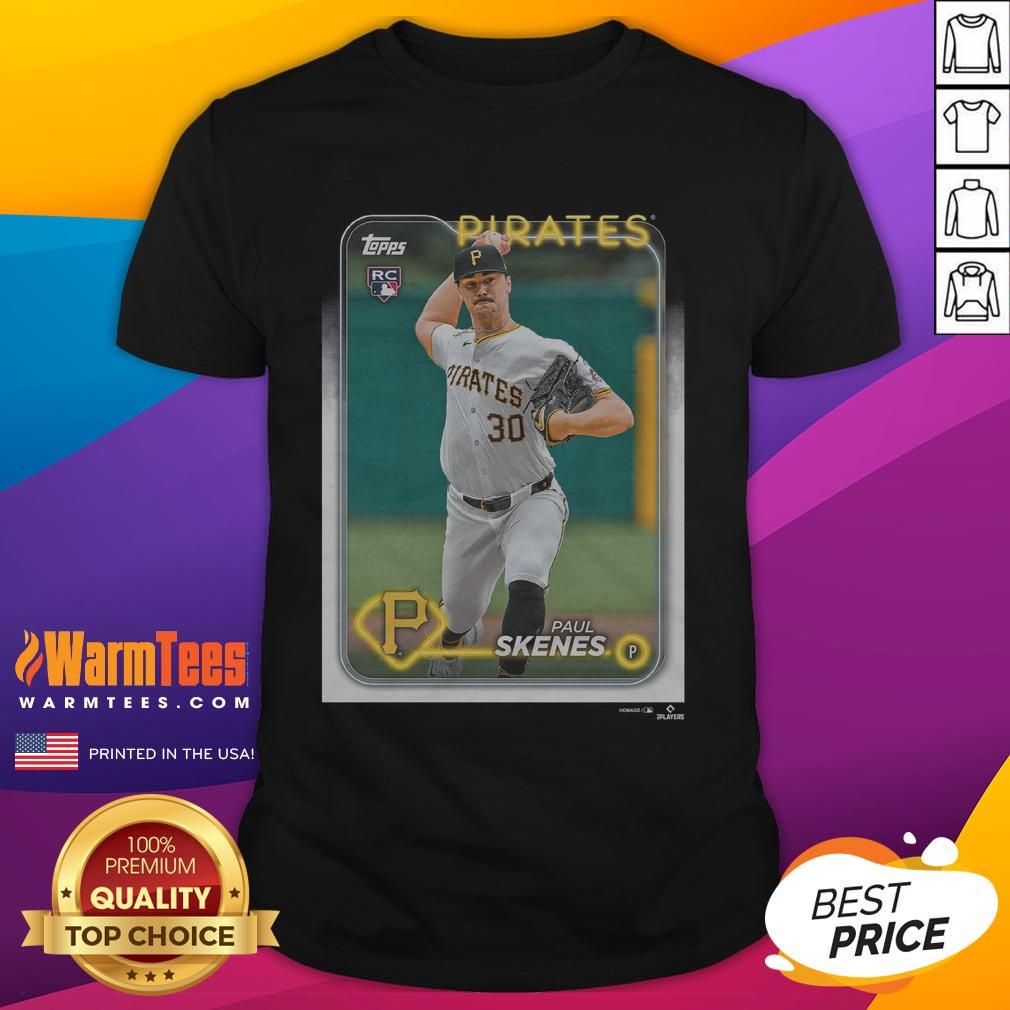Official 2024 Topps Baseball Paul Skenes Pirates T-Shirt