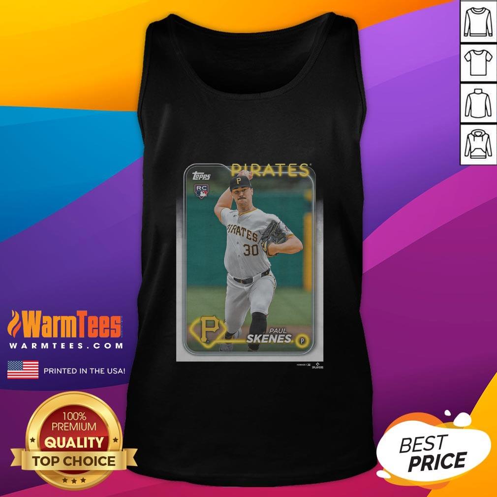 Official 2024 Topps Baseball Paul Skenes Pirates T-Shirt - Image 4