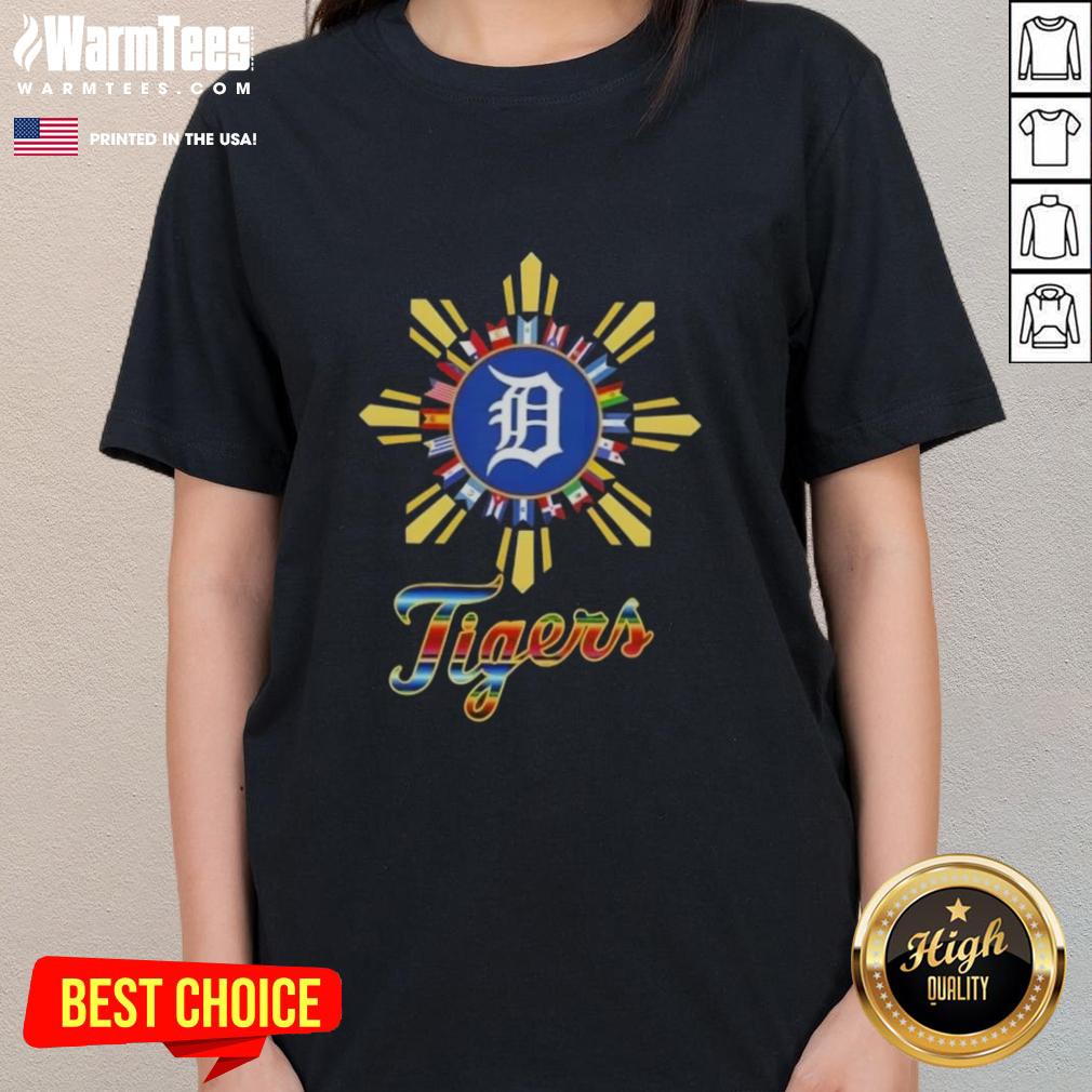Official 2025 Detroit Tigers Baseball X Hispanic T-Shirt - Image 3