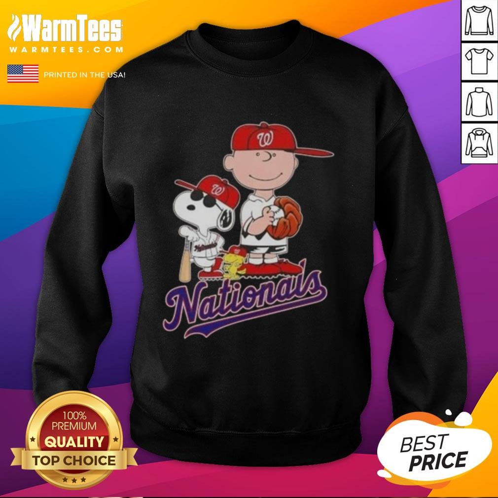 Official 2025 Peanuts Snoopy X Charlie Brown Washington Nationals Baseball T-Shirt - Image 5