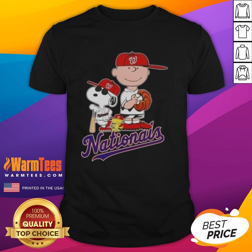 Official 2025 Peanuts Snoopy X Charlie Brown Washington Nationals Baseball T-Shirt