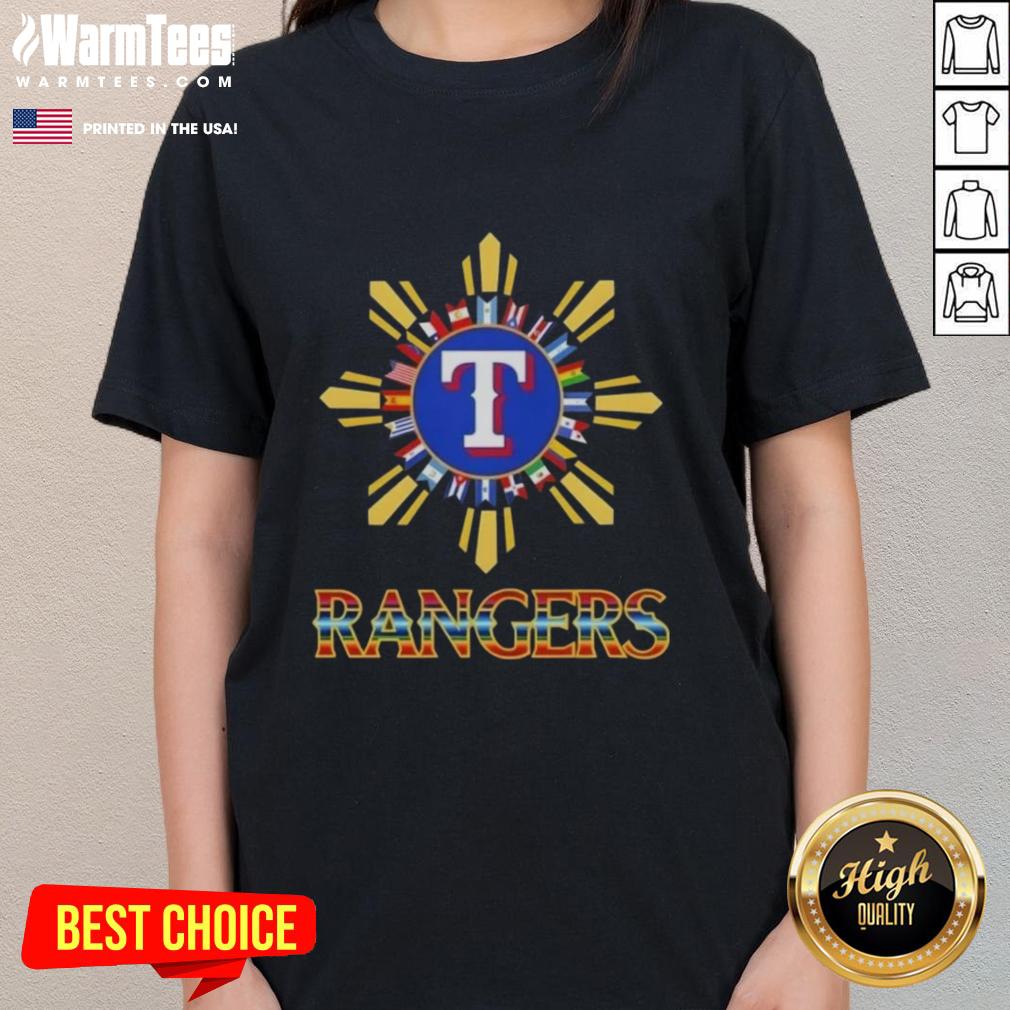 Official 2025 Texas Rangers Baseball X Hispanic T-Shirt - Image 3