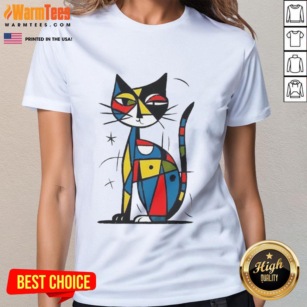 Official Abstract Japanese Cat T-Shirt - Image 3