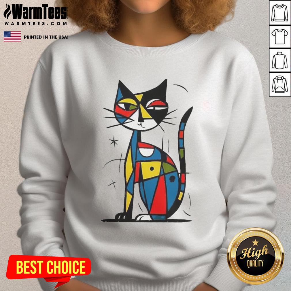 Official Abstract Japanese Cat T-Shirt - Image 5