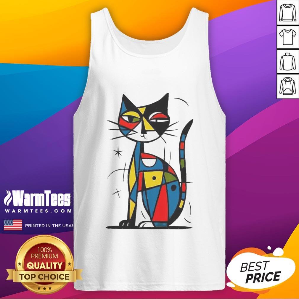 Official Abstract Japanese Cat T-Shirt - Image 4