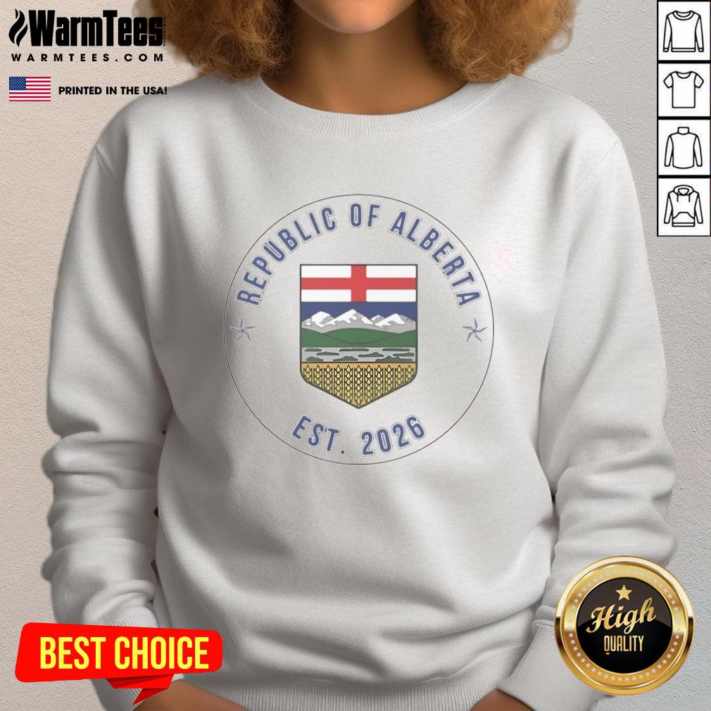 Official Alberta Republic Badge Est 2026 T-Shirt - Image 5