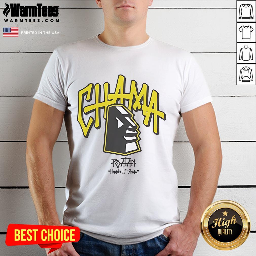 Official Alex Pereira Poatan Hands Of Stone Chama Block T-Shirt