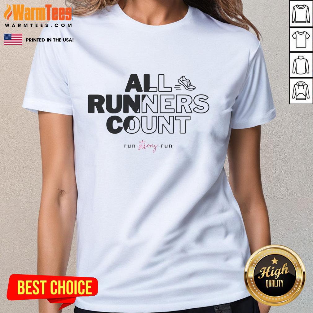 Official All Runners Count Run Strong Run T-Shirt - Image 3