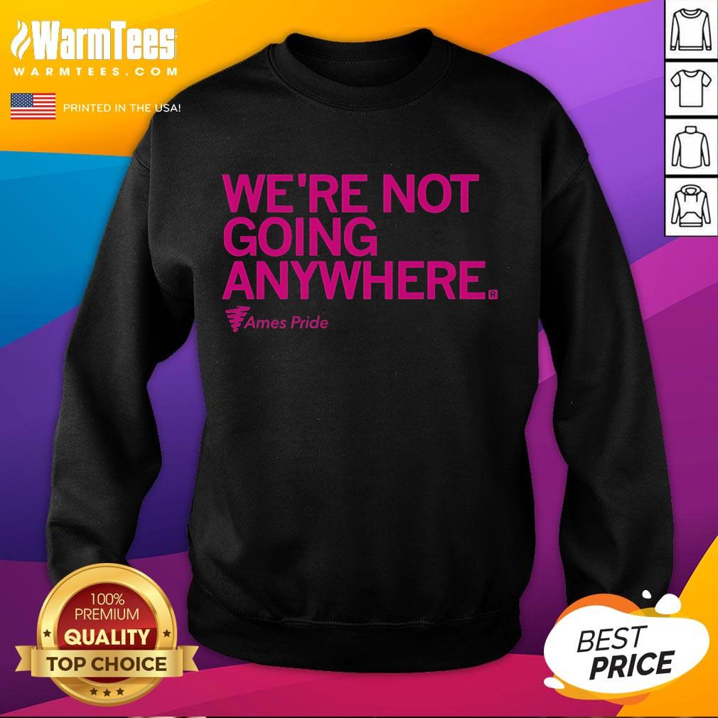 Official Ames Pride We're Not Going Anywhere T-Shirt - Image 5