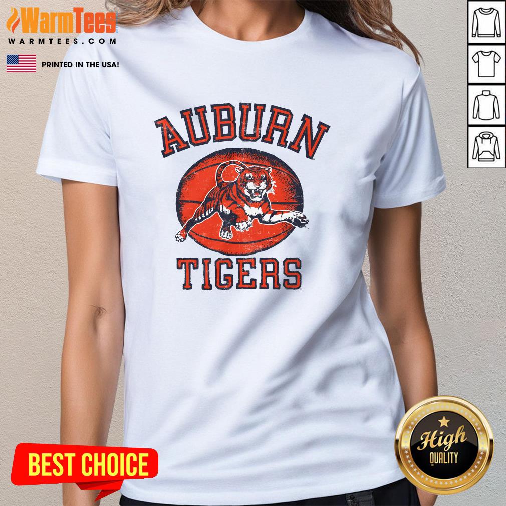 Official Auburn Tigers Vintage Basketball T-Shirt - Image 2