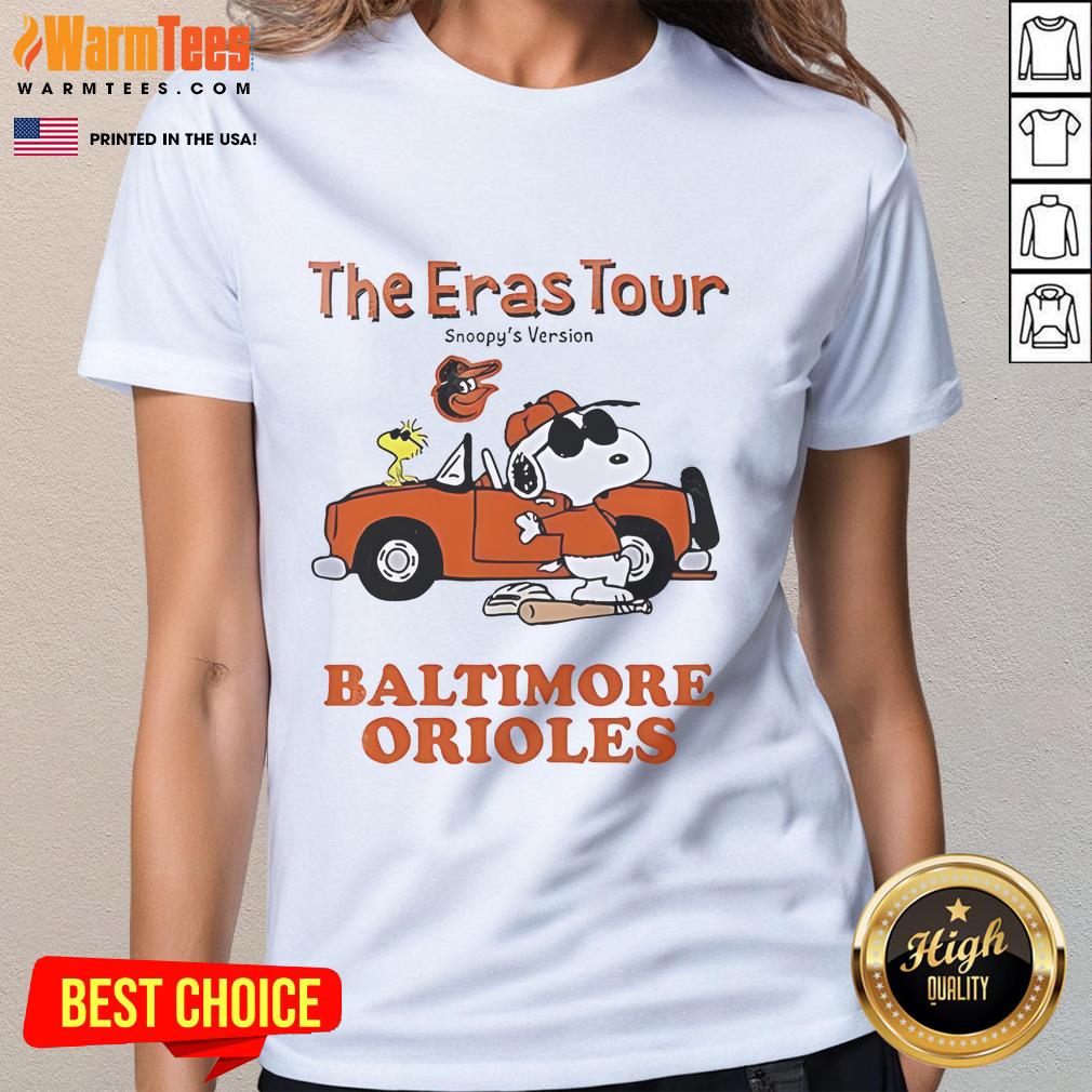 Official Baltimore Orioles The Eras Tour Snoopy T-Shirt - Image 3