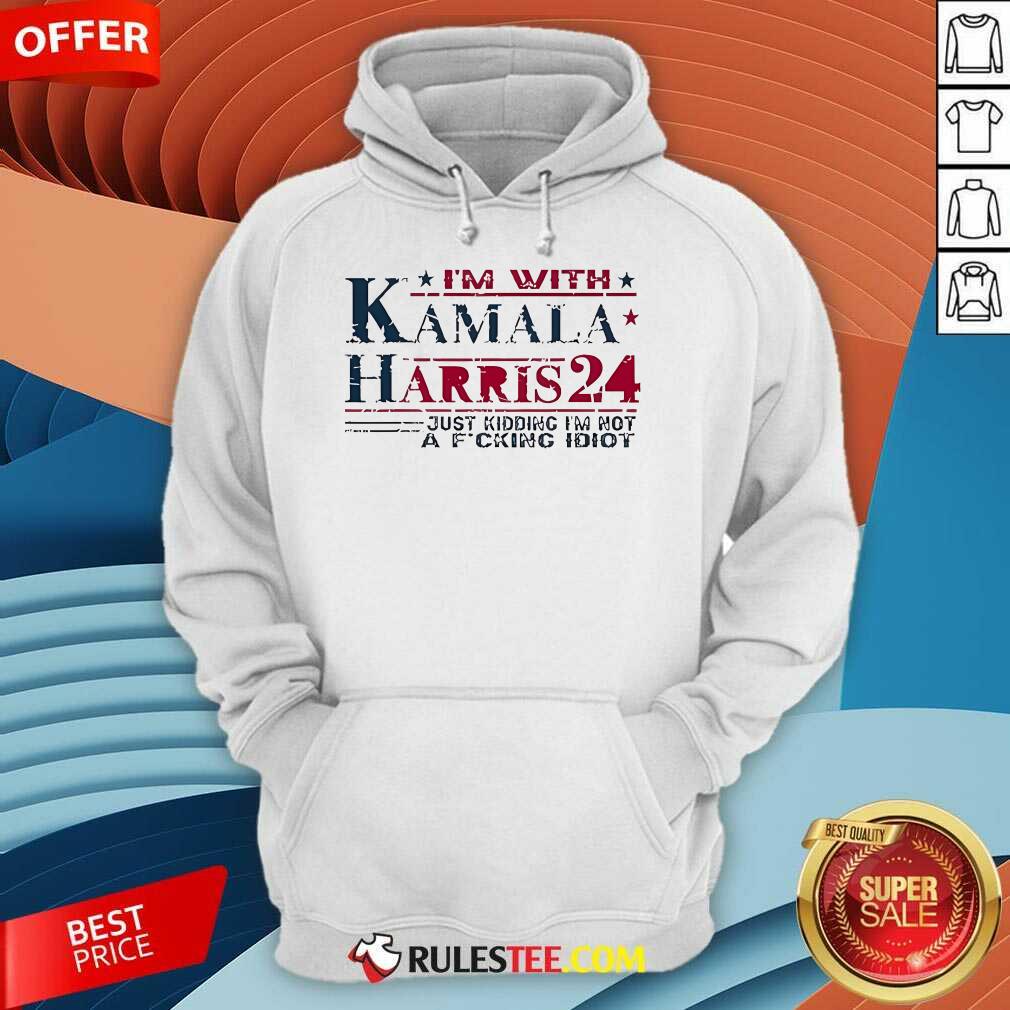 Official Beachin Seal Beach I'm With Kamala Harris Jk I'm Not An Idiot T-Shirt - Image 5
