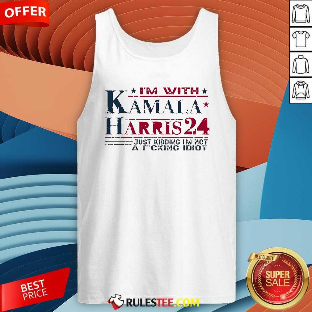Official Beachin Seal Beach I'm With Kamala Harris Jk I'm Not An Idiot T-Shirt - Image 3