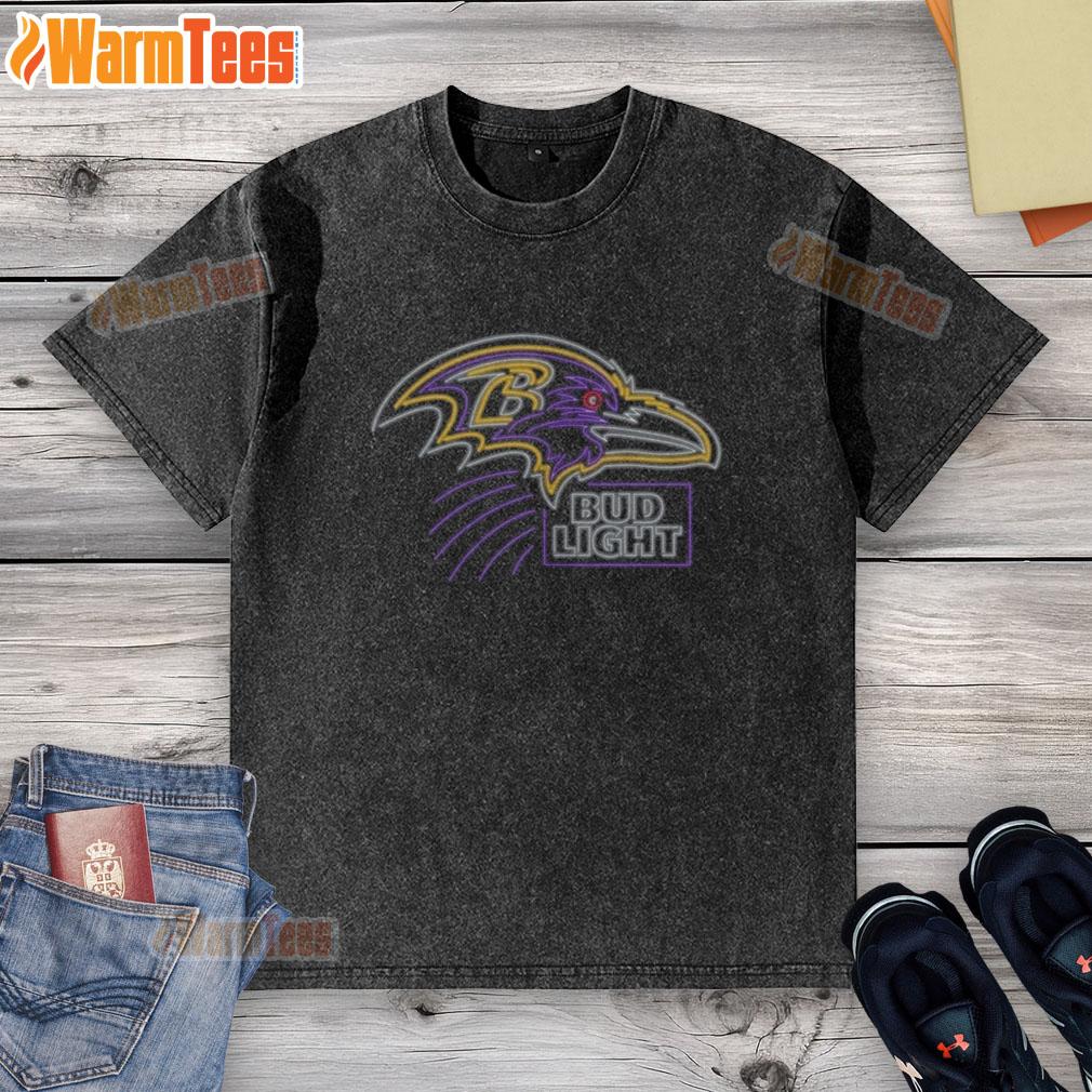 Official Bud Light Baltimore Ravens T-Shirt - Image 5