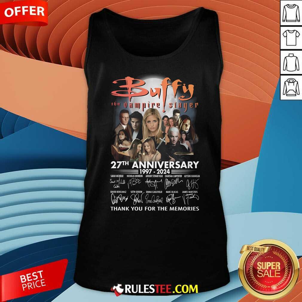 Official Buffy The Vampire Slayer 27th Anniversary 1997-2024 Thank You For The Memories T-Shirt - Image 5